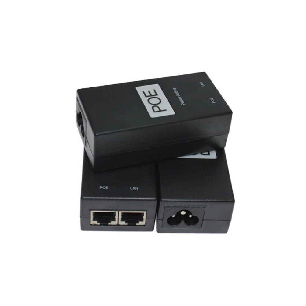 US POE Injector 48V 24W PowerOver Ethernet Adapter IP Phone Camera IEEE 802.3af