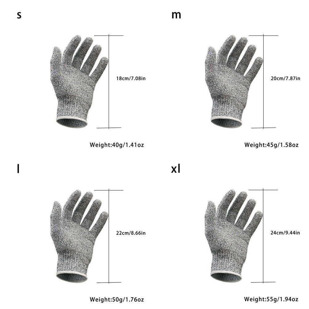 US 2-4 Pairs Butcher Gloves Cut Resistant Stab Proof Anti-Scratch L5 Protection