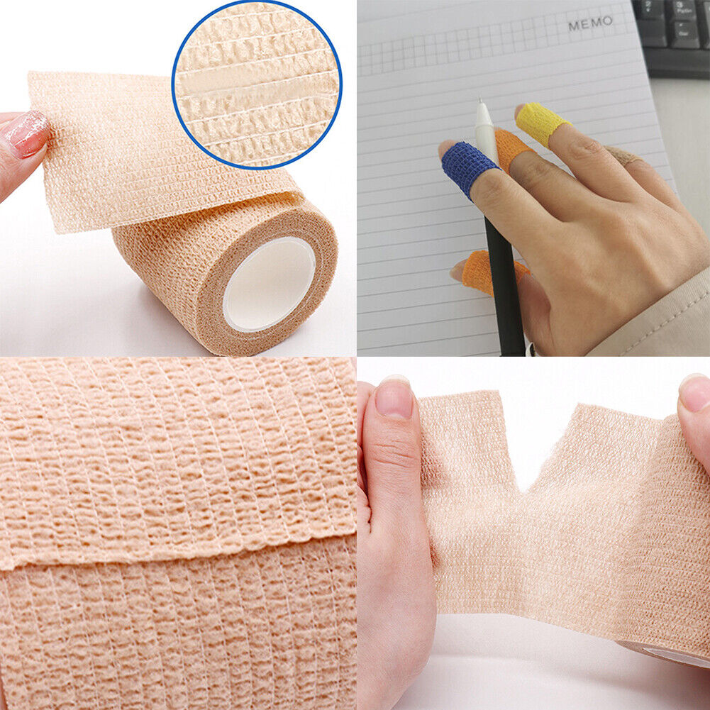 US 24-48Pc Stretch Bandage Wraps, 3 Inch x 5 Yards Cohesive Vet Tape, 12 Colors