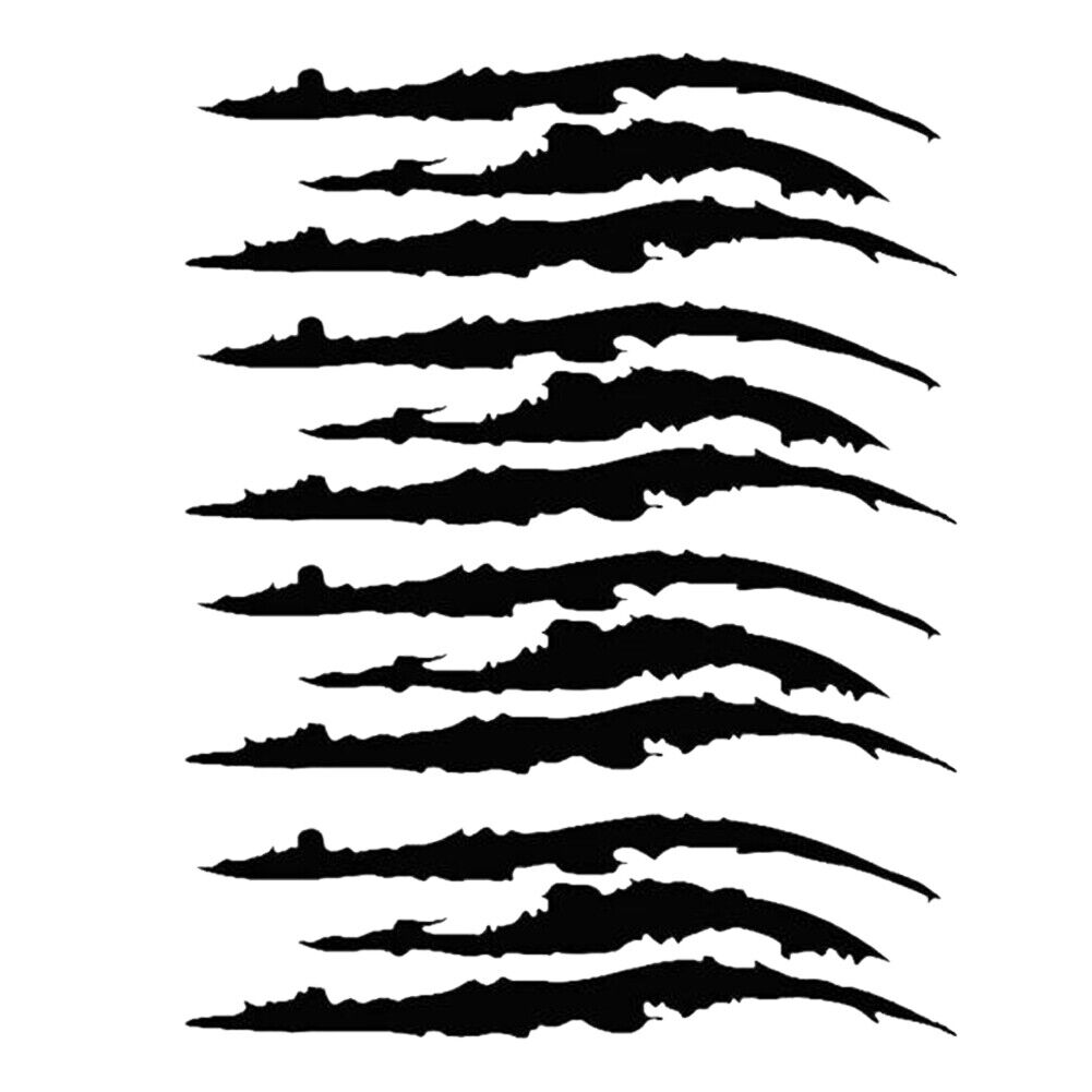 US 2-4Pc Monster Claw Mark Scratch Car Headlight Sticker Stripe Reflective Decal