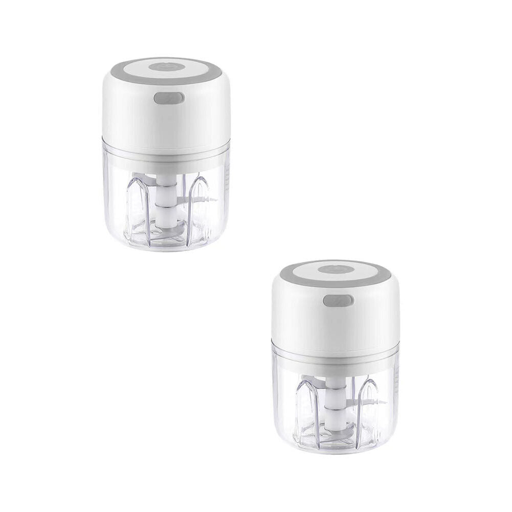 US 1-2 Pc 8.45oz/250ml Electri Mini Garlic Chopper Food Garlic Mincer Vegetable
