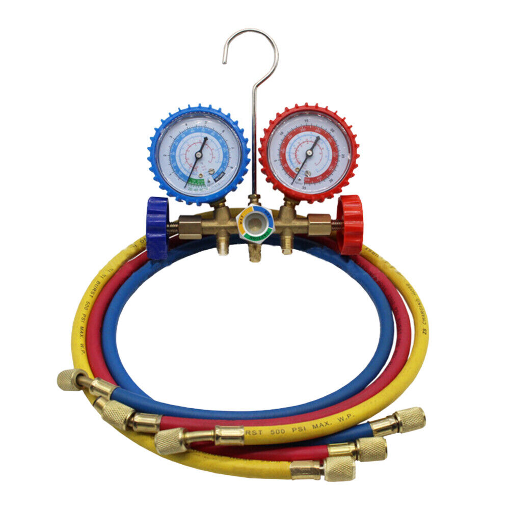 US  Durable HVAC A/C Charging Service R12 R22 R134a R502 Manifold Gauge Set