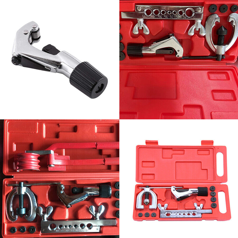 US 3 in 1 Tube Pipe Bender And Brake Air Line Double Flare Flaring Tool Set 13Pc