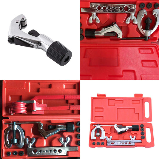 US 3 in 1 Tube Pipe Bender And Brake Air Line Double Flare Flaring Tool Set 13Pc