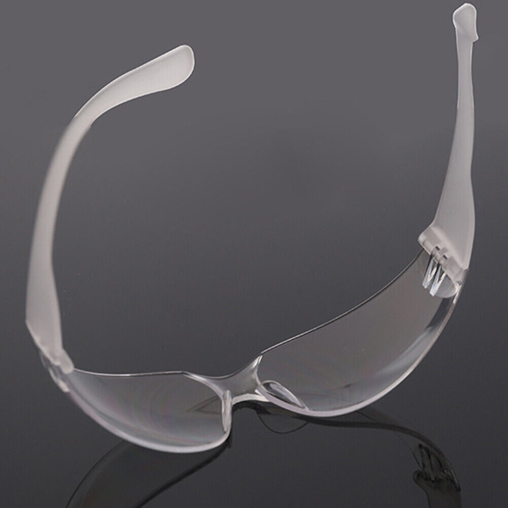 US 12 PAIR Protective Safety Glasses Clear Lens Work UV Lot of 12