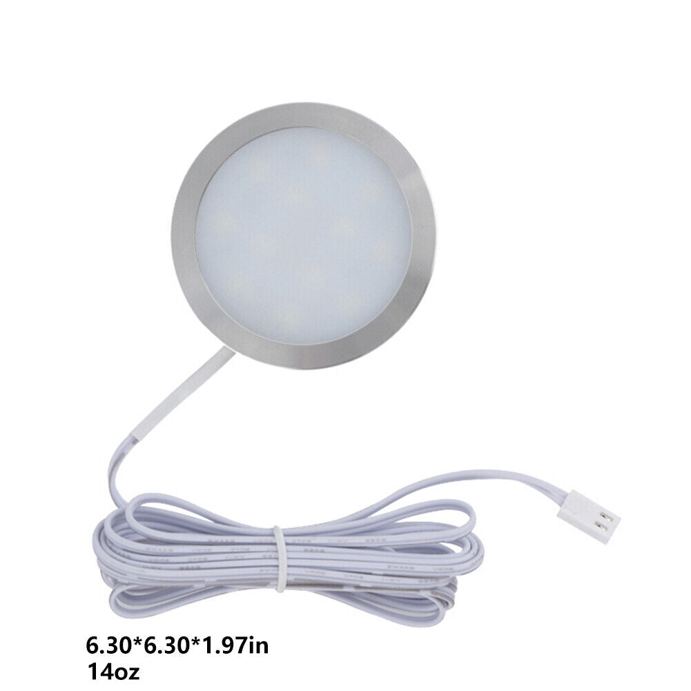 US LED Kitchen Counter Closet Shelf Puck Light Plug in Under Cabinet LightingKit