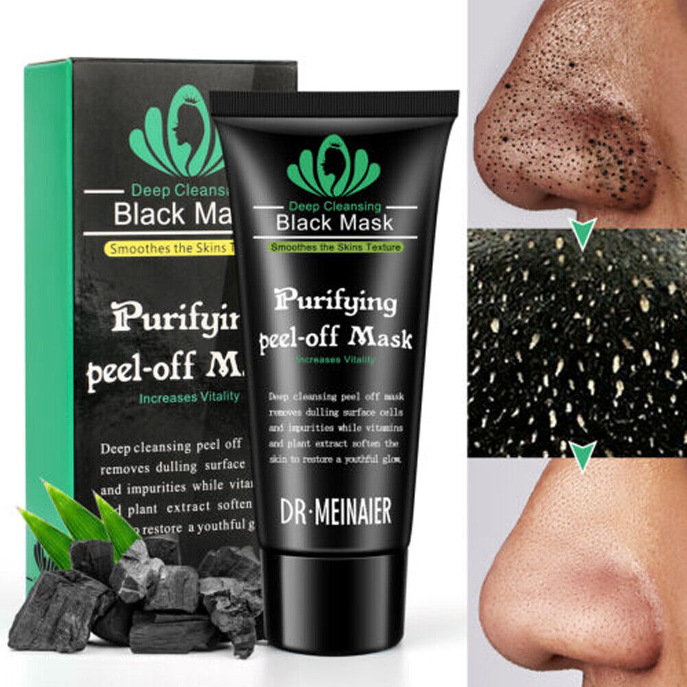 US 1-2 Pc Blackhead Remover Peel Off Charcoal Mask Facial Cleansing Pore Control