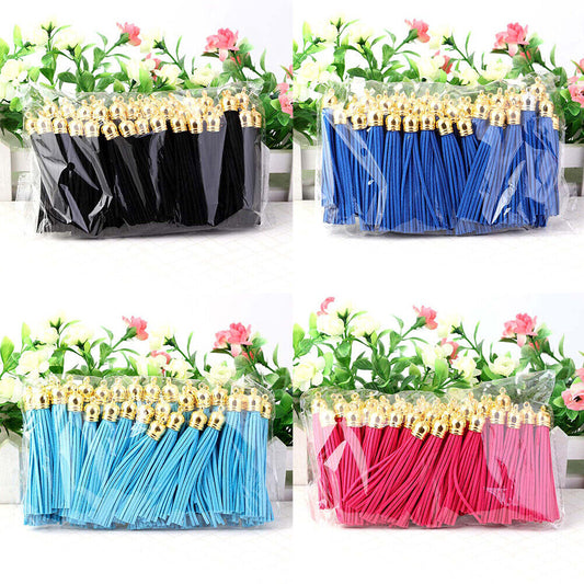 US 20-40 Pack 3" Faux Suede Tassel Pendants Keychain For Jewelry Making 20Colors