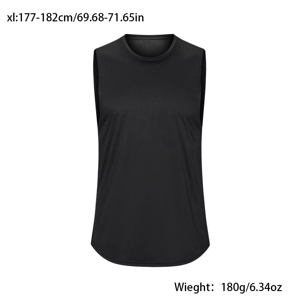 US Men Gym Muscle Singlets Workout Tank Top Bodybuilding Sleeveless T-shirt