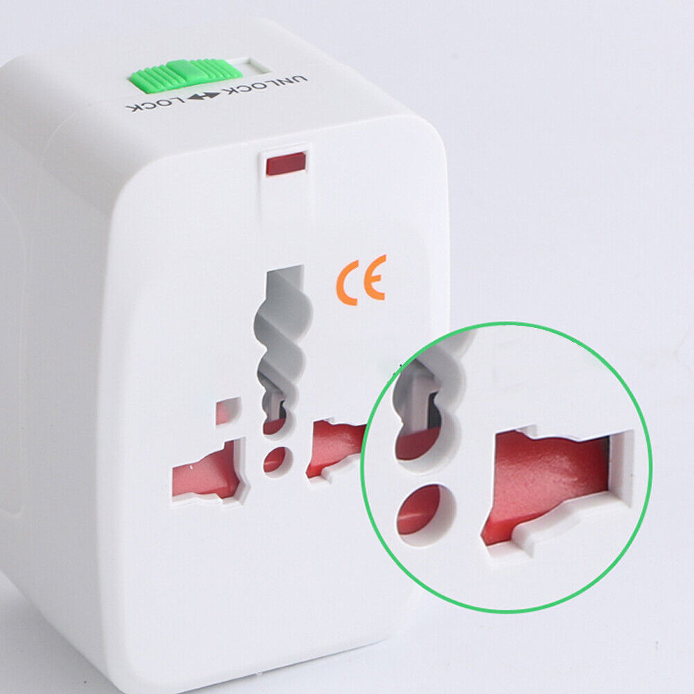 US 1-2 Pc Universal Plug Adapter Mobile Quick Charger Travel Light Weight Outlet
