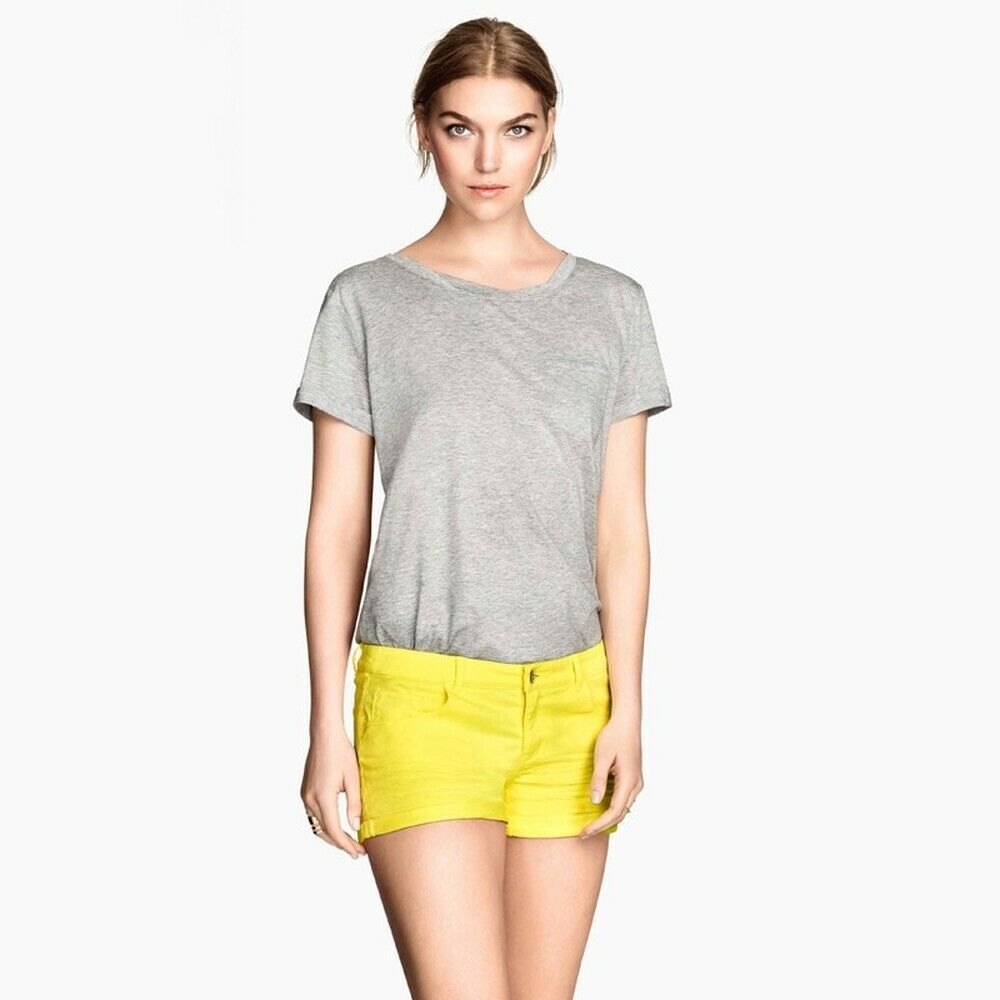 HaoDuoYi Womens Solid Color Fitted Low Waist Casual Hot Shorts
