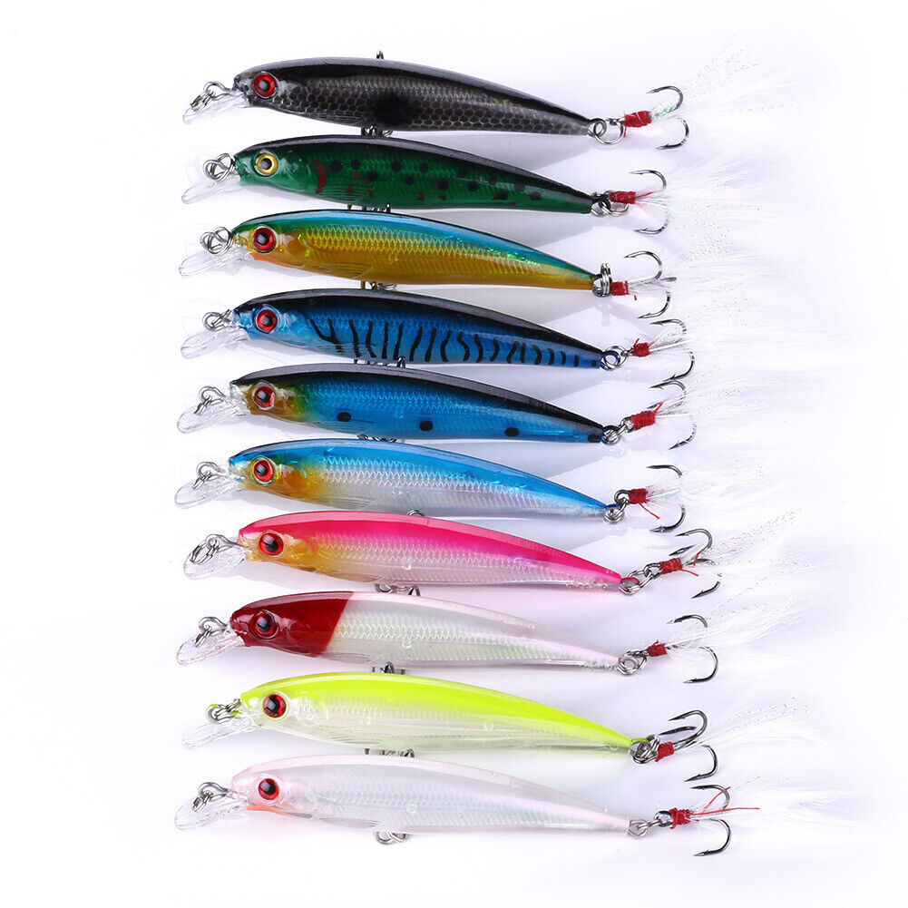 US 10-20 Pcs Mesmerizing Jerking Movement Casting Distance Jerkbaits