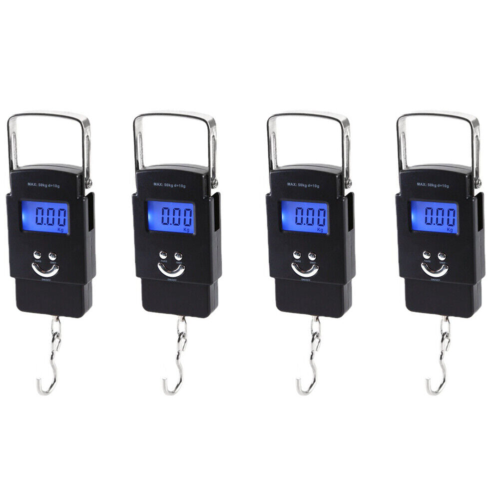 US 2-4 Pc Digital Hanging Scale Comfortable Handle Large Hook Digital LCD Screen