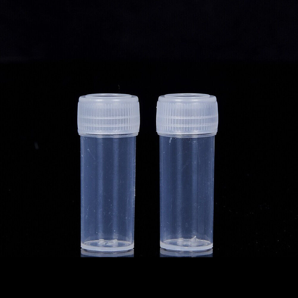 US 100~200 Pack 5ML Sample Bottle Small Pill Plastic Container Empty Pill Bottle