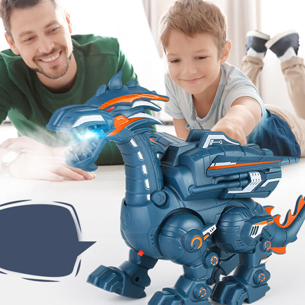 US 1-2 Pcs Remote Control Dinosaur Boys Toys RC Walking Robot Dinosaur Kids Gift