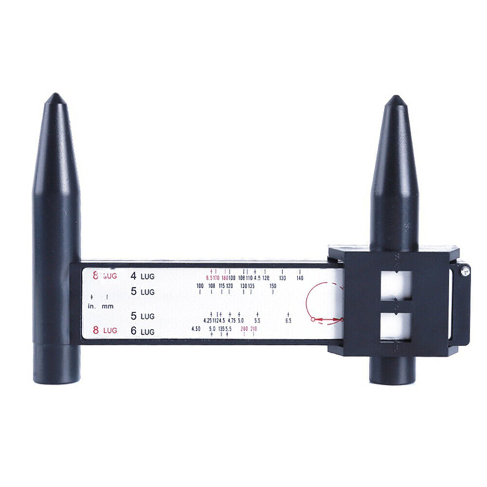 US Wheel Bolt Pattern Gauge Tool 4 5 6 8 Lug Pattern Measure Slide Hand Held