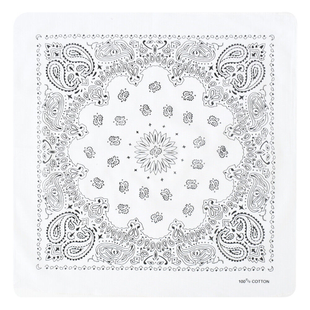 US 4-8Pc Trainmen Paisley Jumbo Military Bandana Head Scarf Cotton FaceCover 27"
