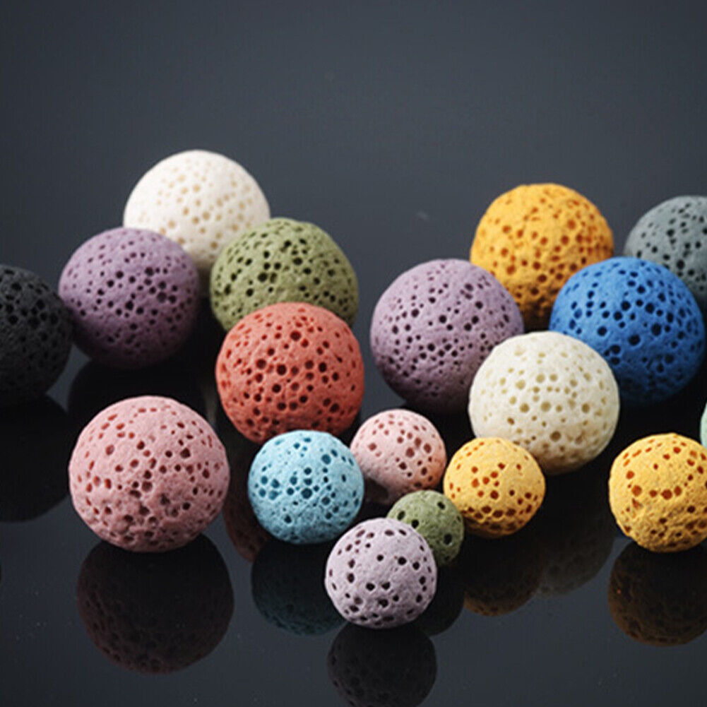 US Tan Round Lava Bead Tan Round Diffuser 6 8 10mm Lava Diffuser No Hole