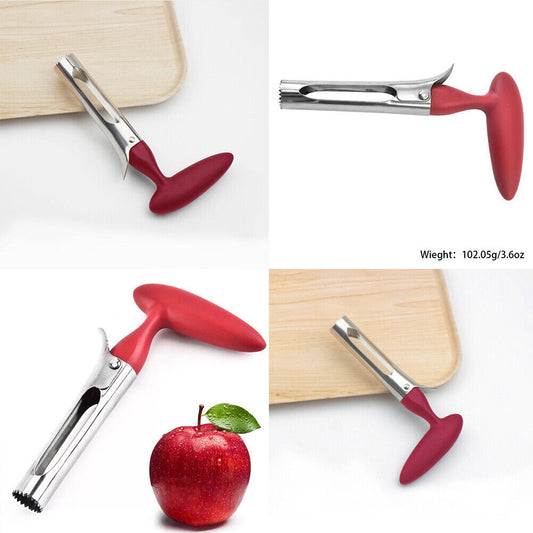 US 1-2 Pc Fruit Apple Corer Pear Tool Stainless Steel Kitchen Twist Core Remover