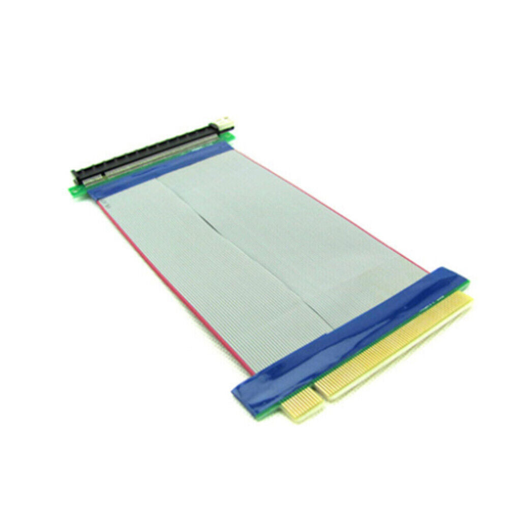 US 1-2 Pc PCI-E Express 16X-16X Power Riser Extender Card Molex IDE Ribbon Cable