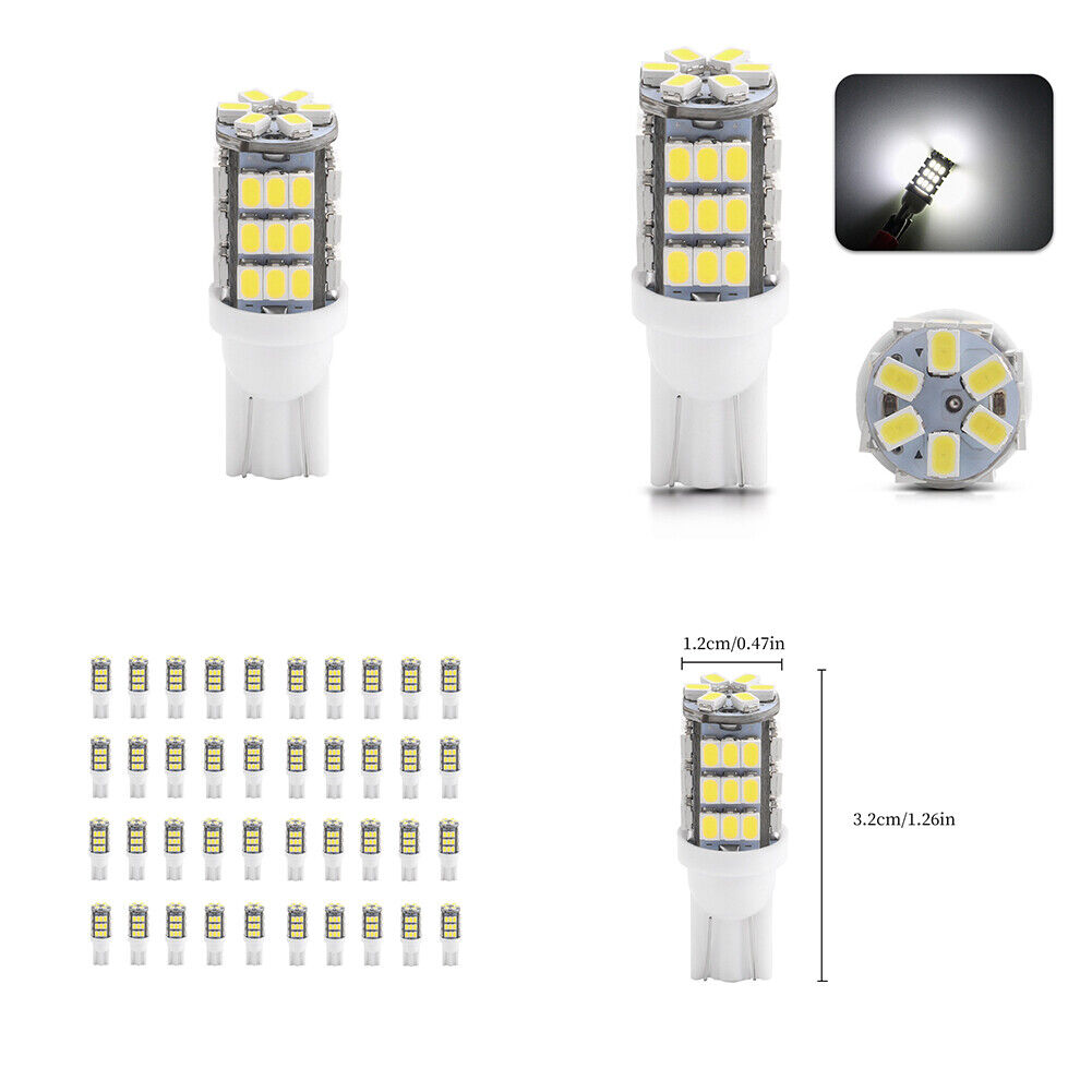 US 40Pc 6500K White T10/921/194 42SMD LED RV Camper Trailer Light Bulbs 12V