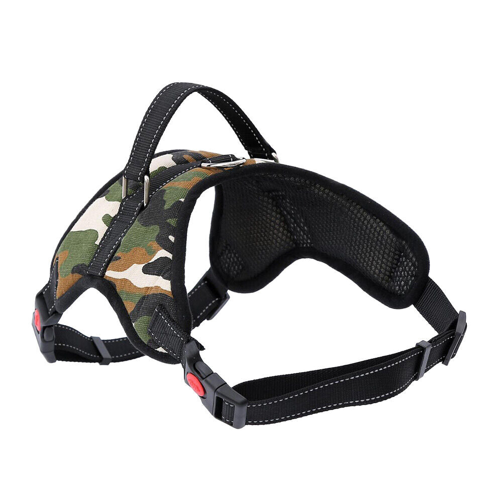 US Dogs Adjustable Control Vest Reflective No Pull Dog Pet Harness Camo 8-90 Lbs