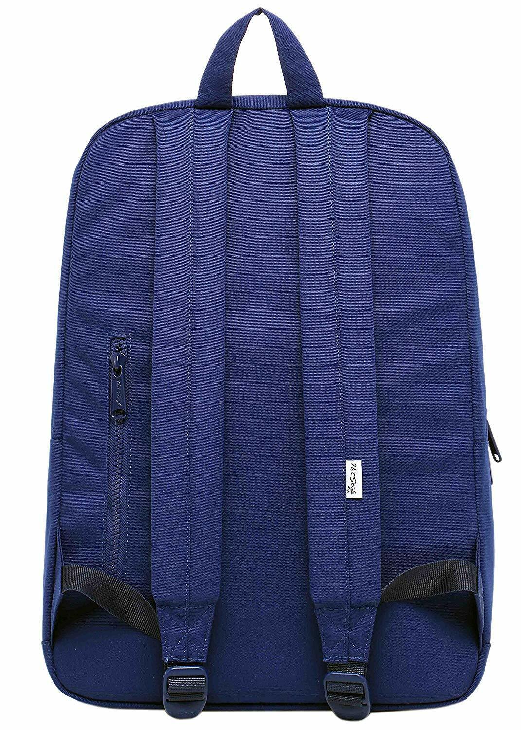 ALVIMAX Plain School Backpack Book Bag | 16.5"x12"x6" | Holds 15.6-inch Laptop