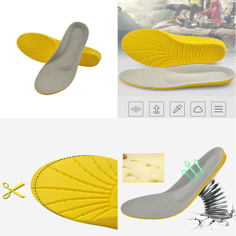 US 1-2 Pairs Mild Arch Support Memory Foam Insoles Orthotic Shoe Inserts Unisex