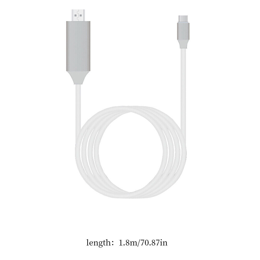 US 2 Pc USB-C Type C to HDMI 1080P HD TV Cable Adapter For Android Phones