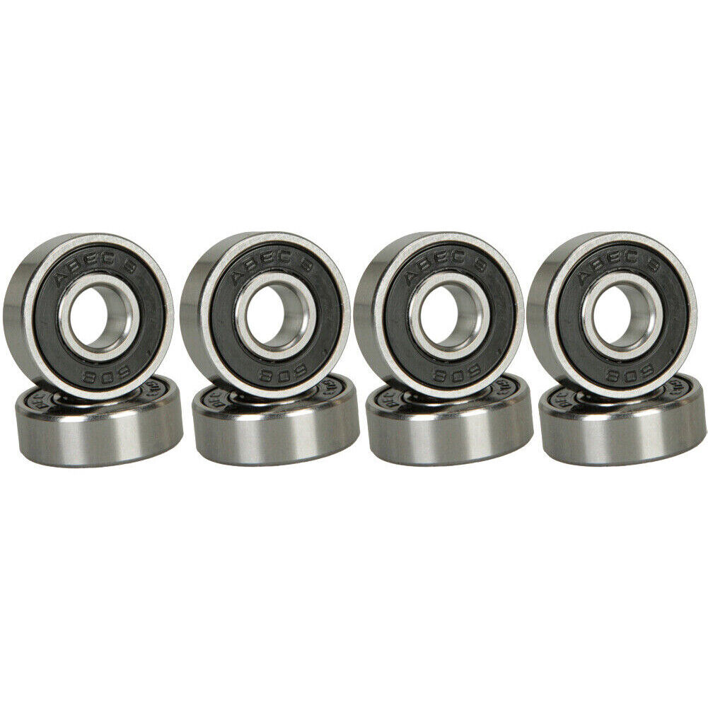 US 8-16 Pcs Skateboard Longboard Bearings PRECISION ABEC 9 BLACK SHIELD Size 608