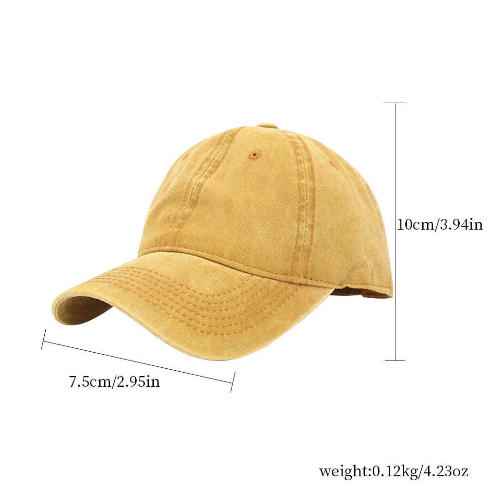 US 1-2 Pcs Classic Baseball Cap Low Profile Hats Adjustable Washed Effect Unisex