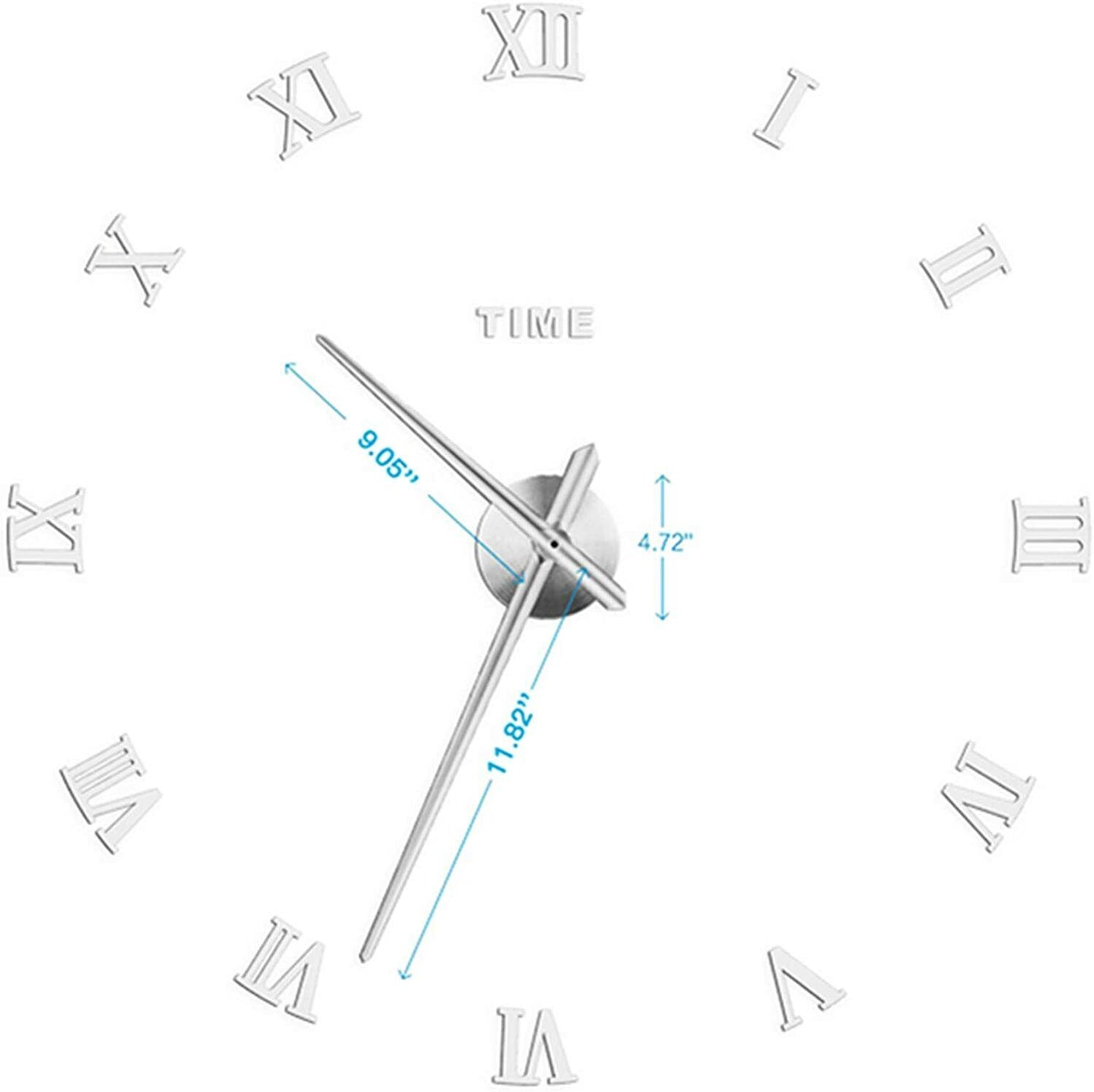 DIY Wall Clock  Large Watch Silent Home/Office/School Number Clock Decorations