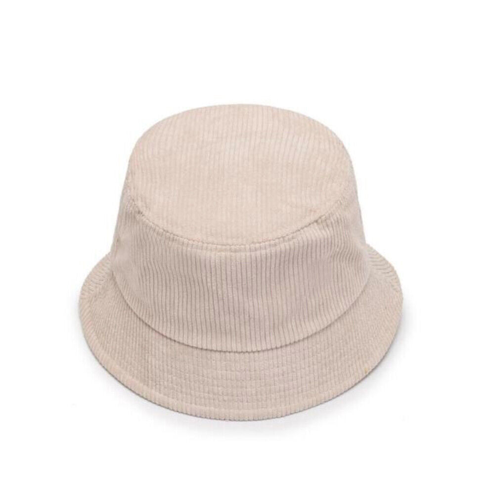 US 1-2 Pack Corduroy Bucket Hat Double Sided Fisherman's Cap Teens Men Women