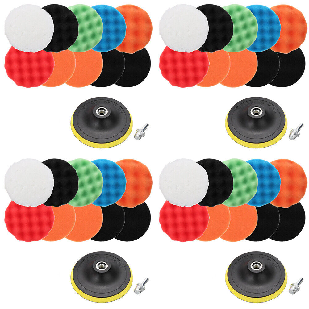 US 2-4 Pack 3 inch Car Polishing Buffing Pads for Drill Sponge Kit Set Waxing