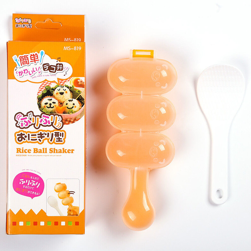 US 2-4 Pack DIY Rice Ball Mould with a Mini Paddle Rice Ball Lunch Maker Mold