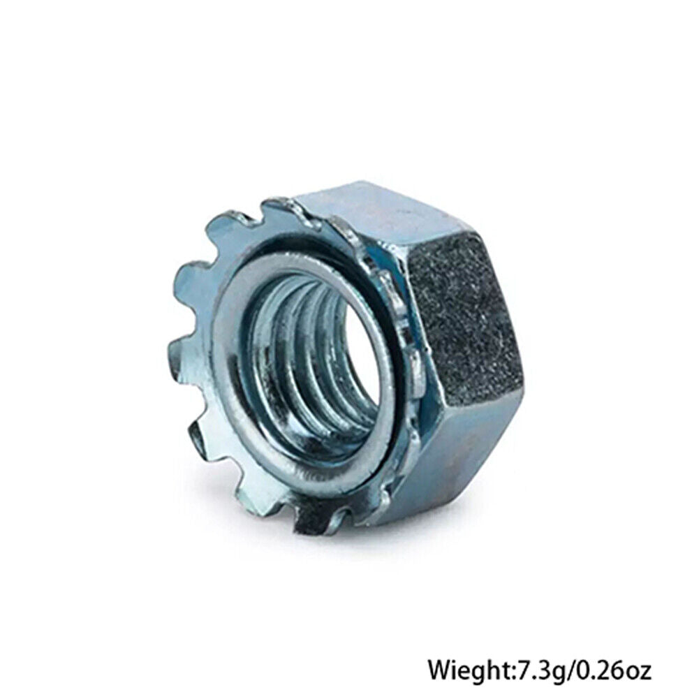 US 100 Pc Stainless Steel Keps K-L lock Nut with free spinning washer 3/8-16
