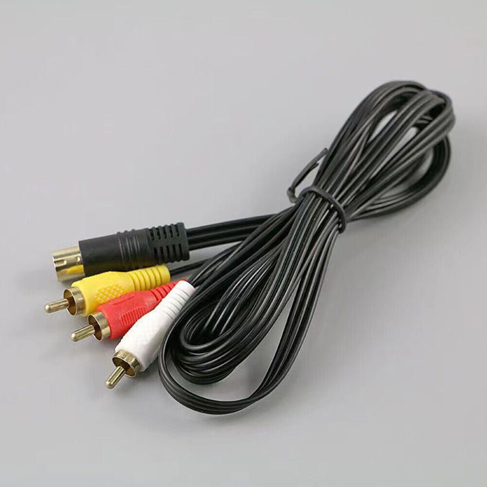 US 2-4 Pack 6FT Audio Video AV Composite Cable Cord for Sega Saturn RCA A/V