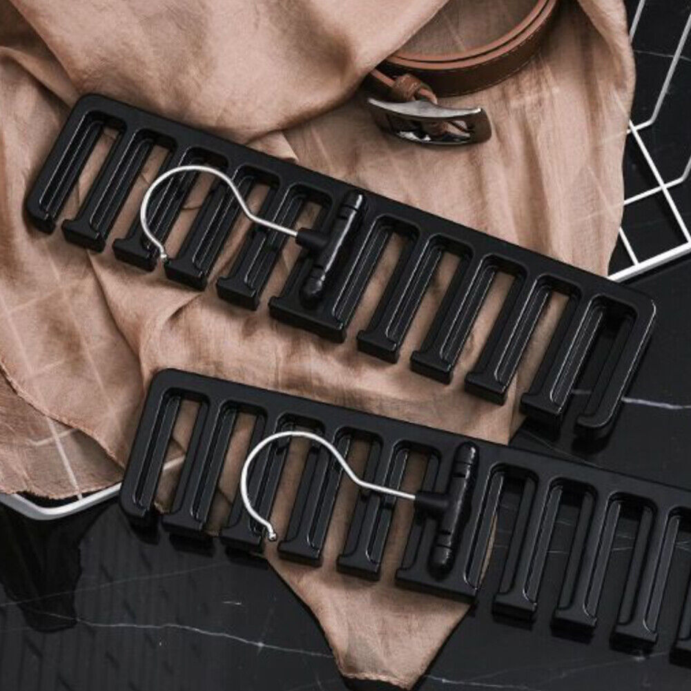 US 2-4 Pack Tie Belt Organizer Storage Rack Rotating Ties Scarf Hanger Holder