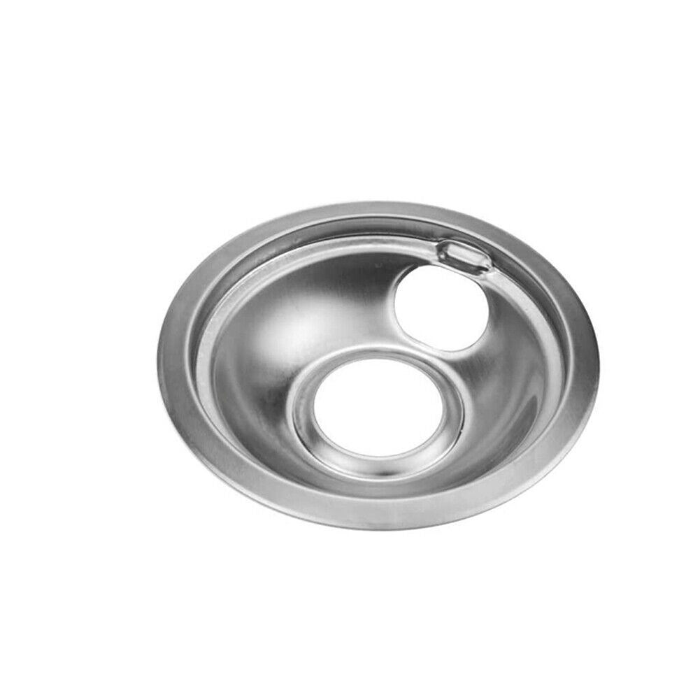 US 1-2 Pc Drip Pan Set Chrome Compatible with Whirlpool FRIGIDAIRE KENMORE Range