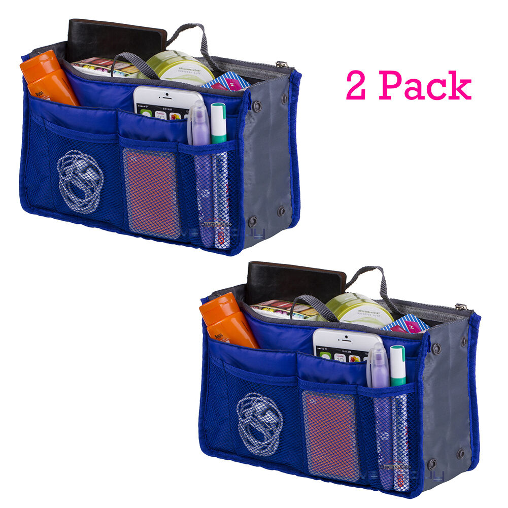 2 Pack Travel Insert Handbag Purse Large Liner Organizer Tidy Bags