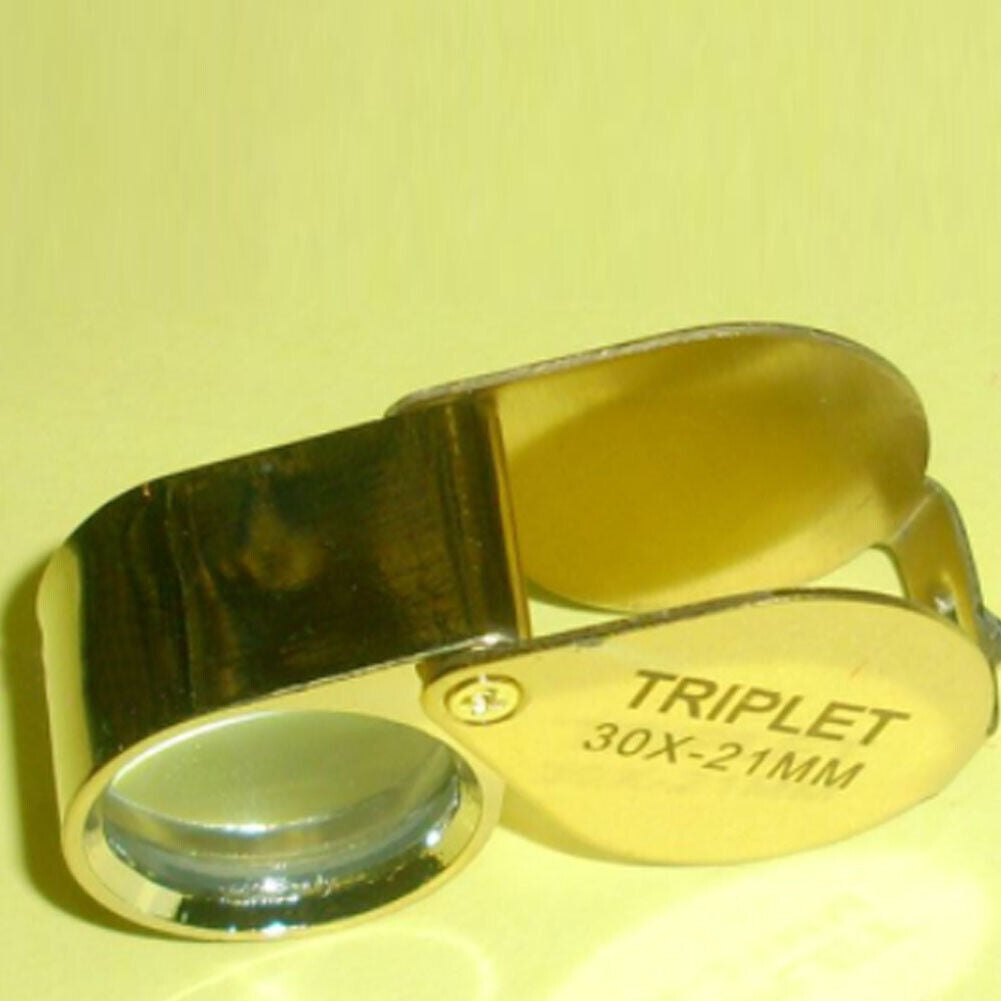 US 2-4Pc 30X Jeweler Coin Loupe Magnifier Foldable Pocket Magnifying Glass Eye