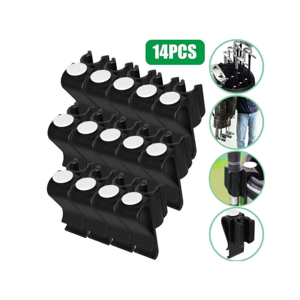 US 14-28 Pack Golf Club Storage Clip ABS Plastic Putter Organizer Driver Protect