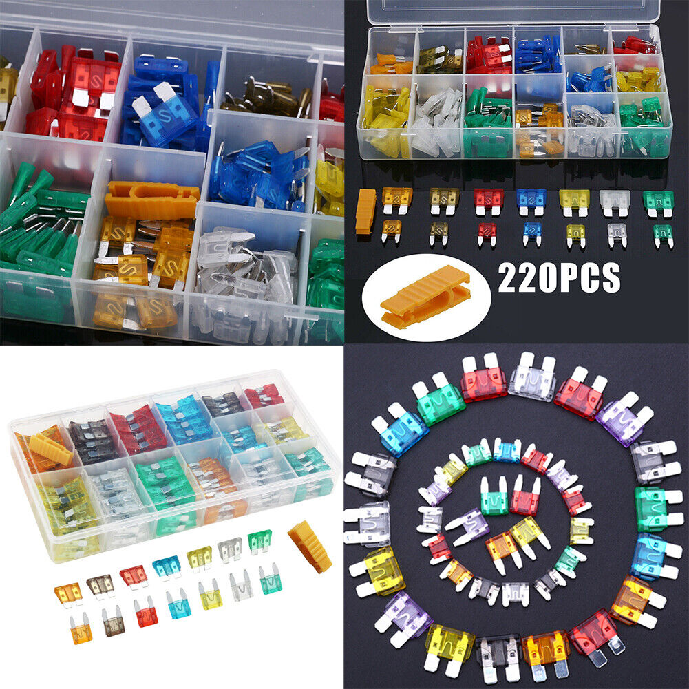 US 220-440Pc Set Blade Fuse Kit Motorcycle Auto Truck Car Assortment ATC ATO ATM