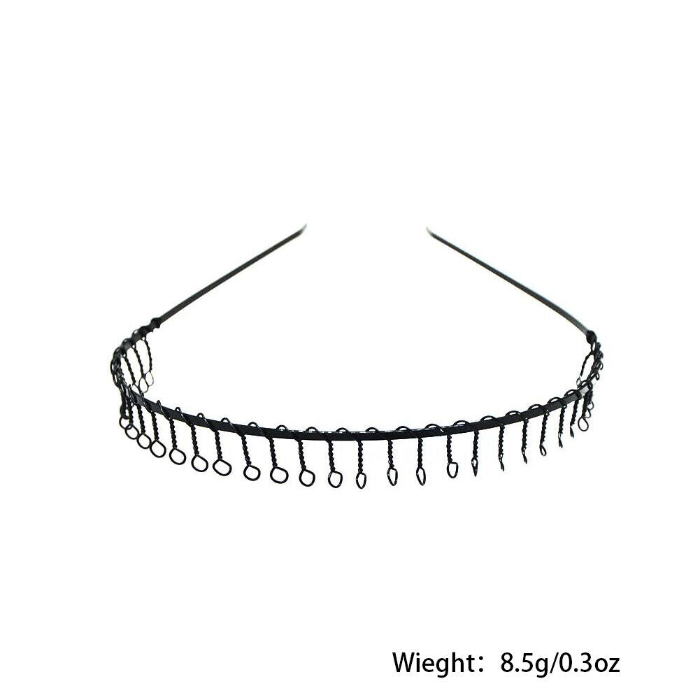 US 10-20 Pack Unisex Hairband Comb Headband Metal Wire with Teeth