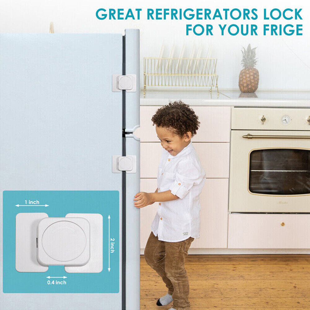 US 4-8Pc Baby Safety Child Lock Home Refrigerator Fridge Freezer Door Lock Latch