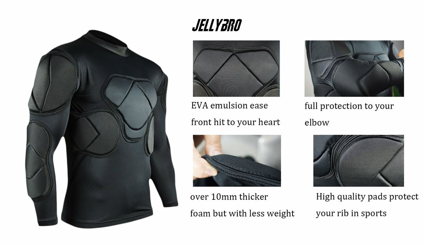 Men's Padded Protective Gear Set for Soccer Basketball Paintball Rib Protector
