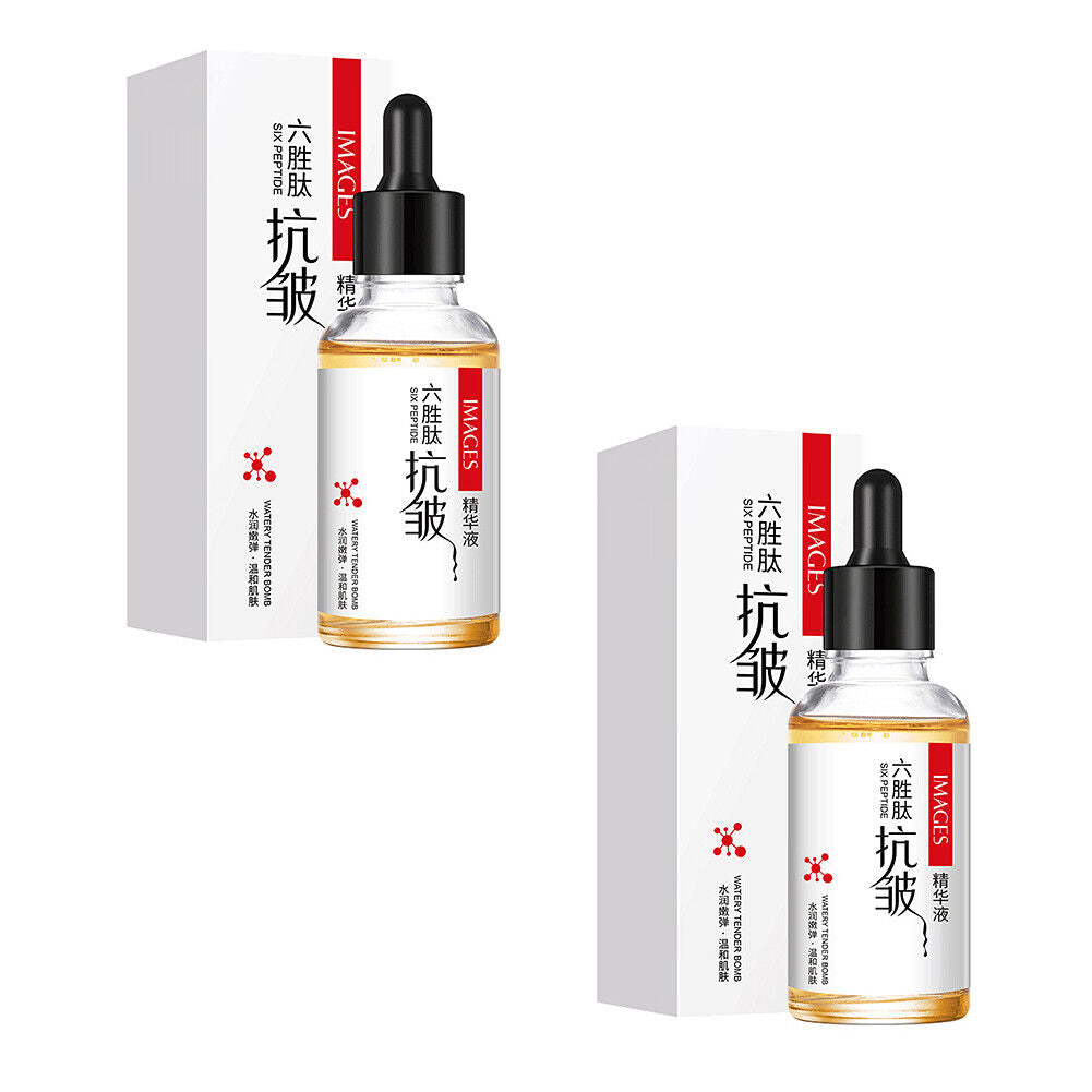 US 1-2 Pack Anti Aging Wrinkle Moisturizing Essence Serum Six-Peptide Arbutin