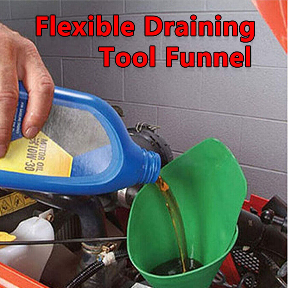 US 2-4 Pc 19.68''x7.87'' Funnel Oil Draining Tool Foldable Filter Reusable Drain