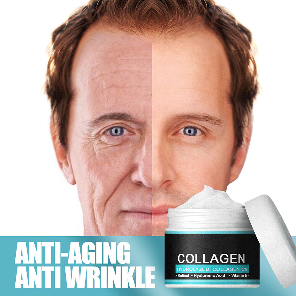 US 2-4 Pcs Men's Anti-Aging Cream Face Anti Wrinkle Collagen Hyaluronic Vitamin