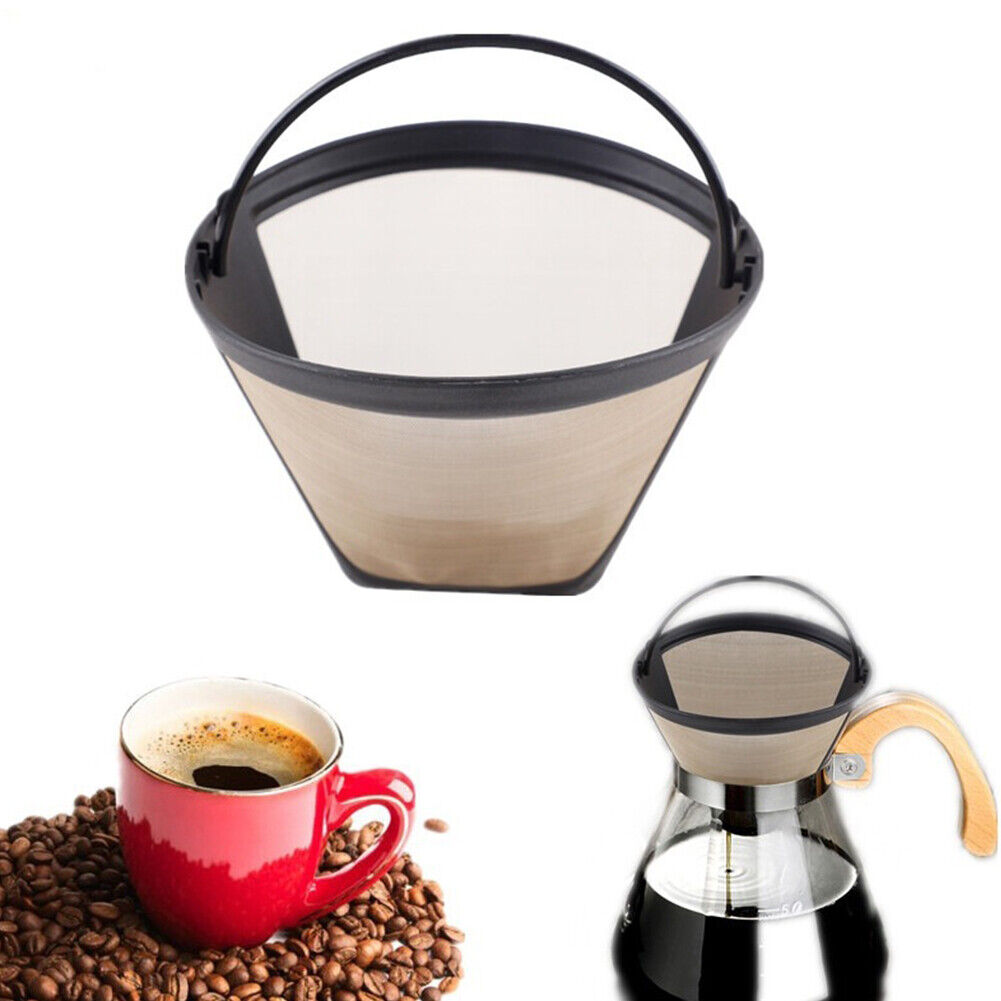 US 2-4 Pack Reusable #4 Cone Style Coffee Filter for Cuisinart, Black & Decker